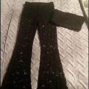 Fashion Nova Black Lace Matching Set